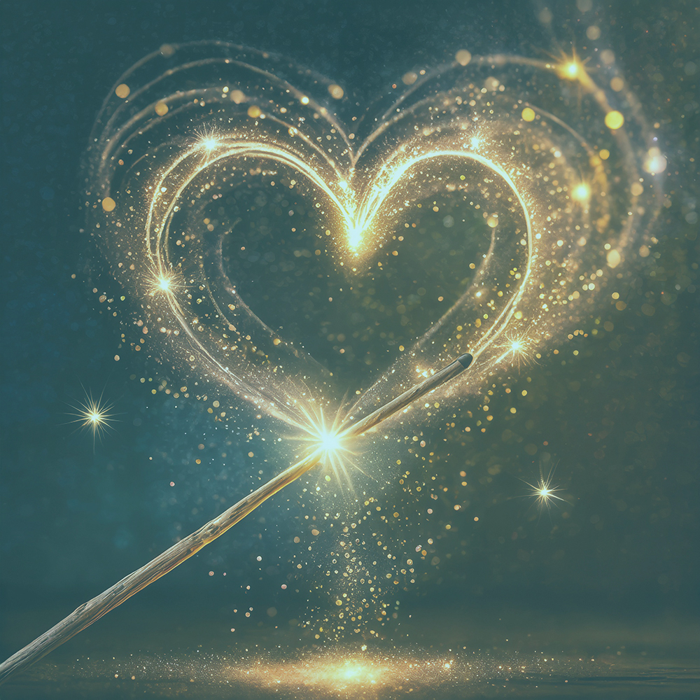 heart light symbolizing manifesting positive energy & abundance